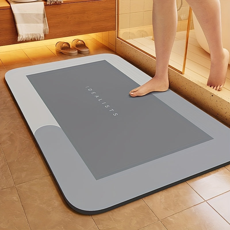 Super Absorbent Diatom Mud Bathroom Mat - Quick-Drying, Non-Slip Water-Absorbing Floor Mat, Soft And Comfortable, Suitable for Bathrooms, Showers, Laundry Rooms, Bedrooms, Living Rooms, Door Mats, Kitchen Mats, Machine Washab