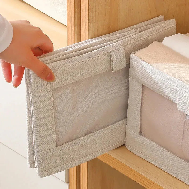 1pcs Pantalons Boîte de rangement Organisateurs d'organisateurs d'armoires et de tiroirs Boîtes pliables en tissu pour l'organisation de la garde-robe de chambre à coucher à la maison