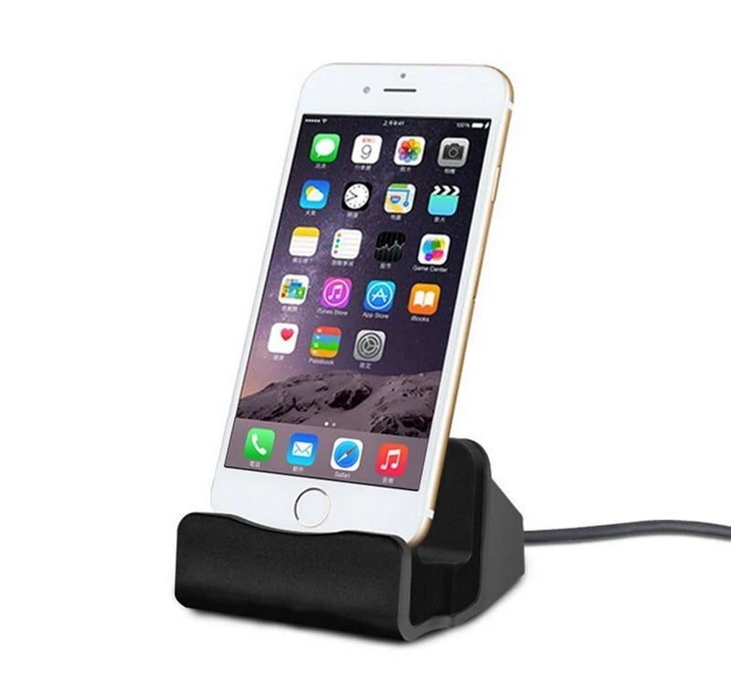 Stand de charge iOS de la station de quai pour Apple iPhone 11 Pro Max xs xr x 7 8 6s Plus Dockingstation Phone Agardage USB CHARGER HOLDER