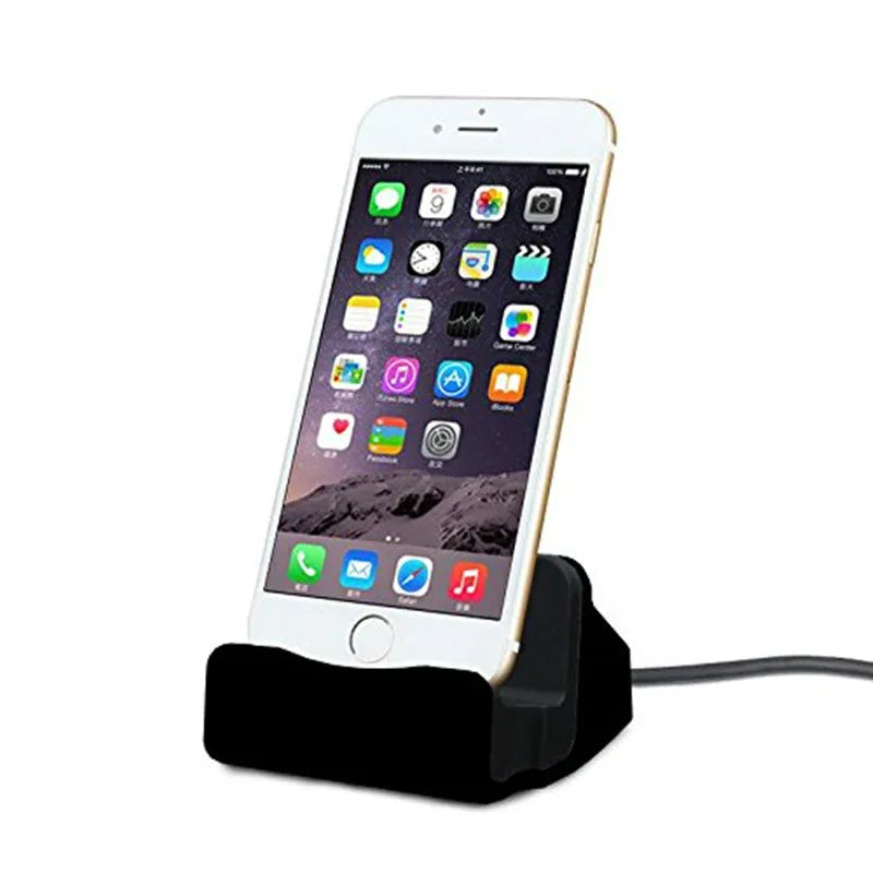 Stand de charge iOS de la station de quai pour Apple iPhone 11 Pro Max xs xr x 7 8 6s Plus Dockingstation Phone Agardage USB CHARGER HOLDER