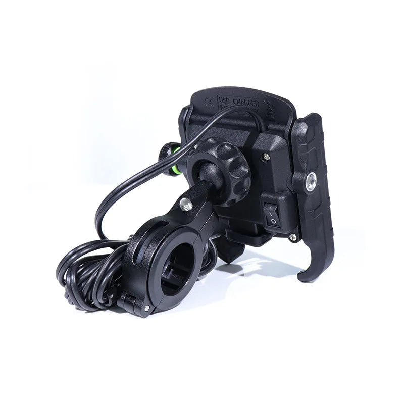Motorcycle Bicycle Phone Portez avec USB Charger Bracket Fast Grodbar pour la voiture GPS Motorbike Stop pour un téléphone mobile de 3,5 à 7 pouces