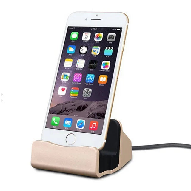 Stand de charge iOS de la station de quai pour Apple iPhone 11 Pro Max xs xr x 7 8 6s Plus Dockingstation Phone Agardage USB CHARGER HOLDER