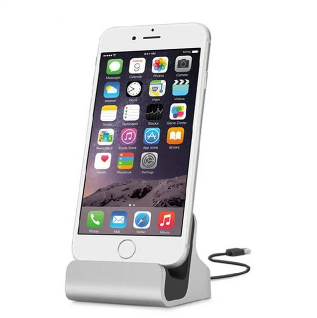 Stand de charge iOS de la station de quai pour Apple iPhone 11 Pro Max xs xr x 7 8 6s Plus Dockingstation Phone Agardage USB CHARGER HOLDER