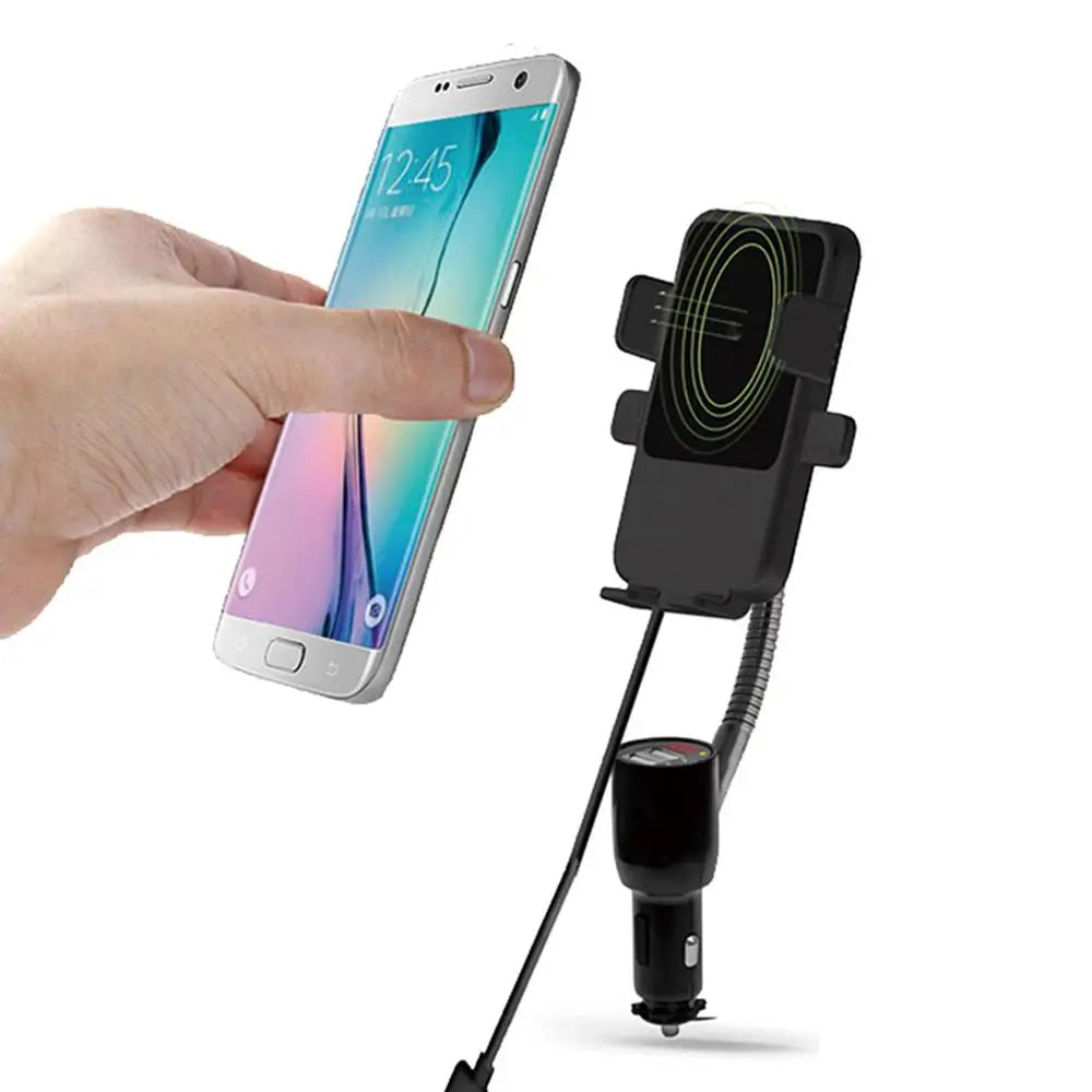 Double USB Smart Fast Charger Car Car Wireless Charge Universal Navigation Navigation Mobile Phone Bracket Stand pour iPhone Samsung Huaw