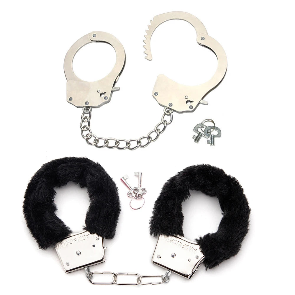 Accessoires érotiques Toys sexuels 2pc BDSM Bondage menottes pour les contraintes sexuelles Cuffs Fetish Adult Couples Games Produits sexuels