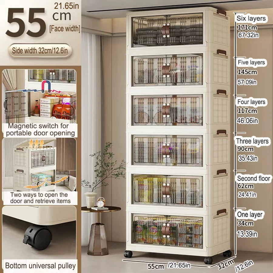 Armoire de rangement de rangement à pliage multifonction de grande capacité Organisateur de placard à poussière Boîtes de rangement faciles à installer