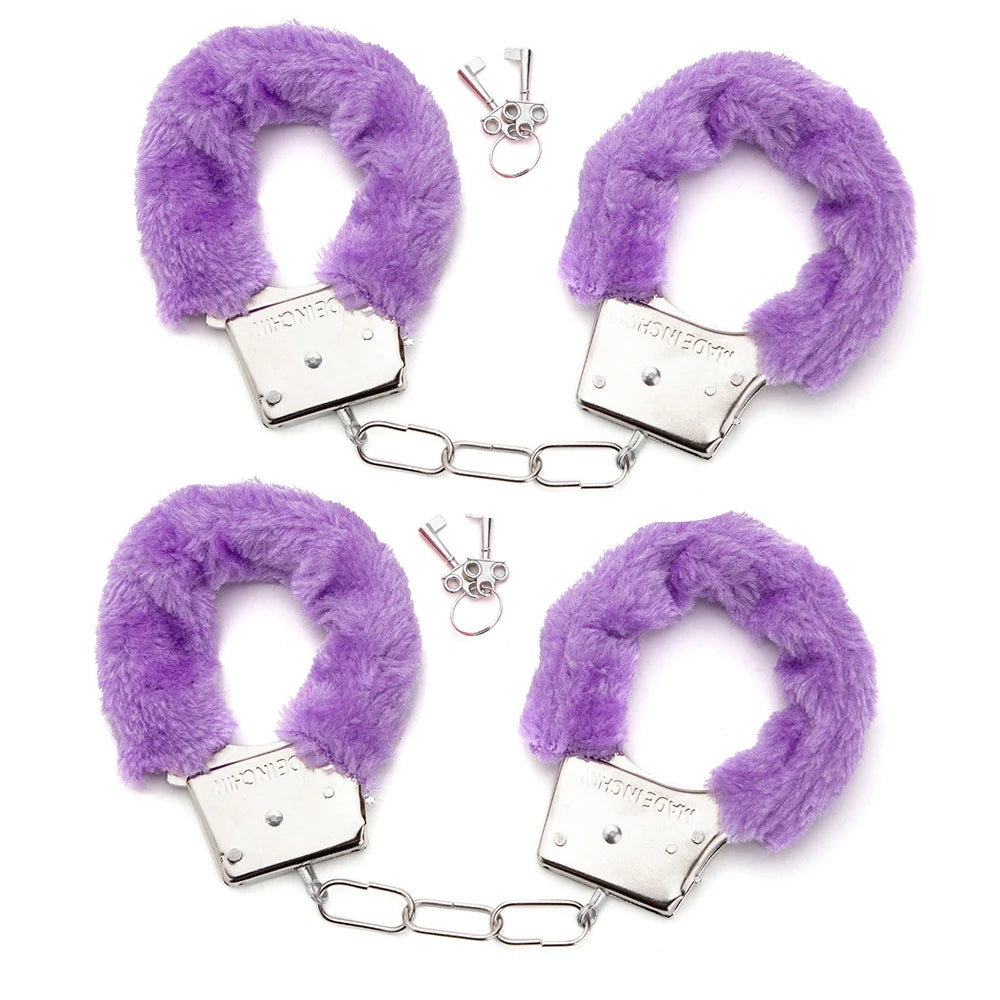 Accessoires érotiques Toys sexuels 2pc BDSM Bondage menottes pour les contraintes sexuelles Cuffs Fetish Adult Couples Games Produits sexuels