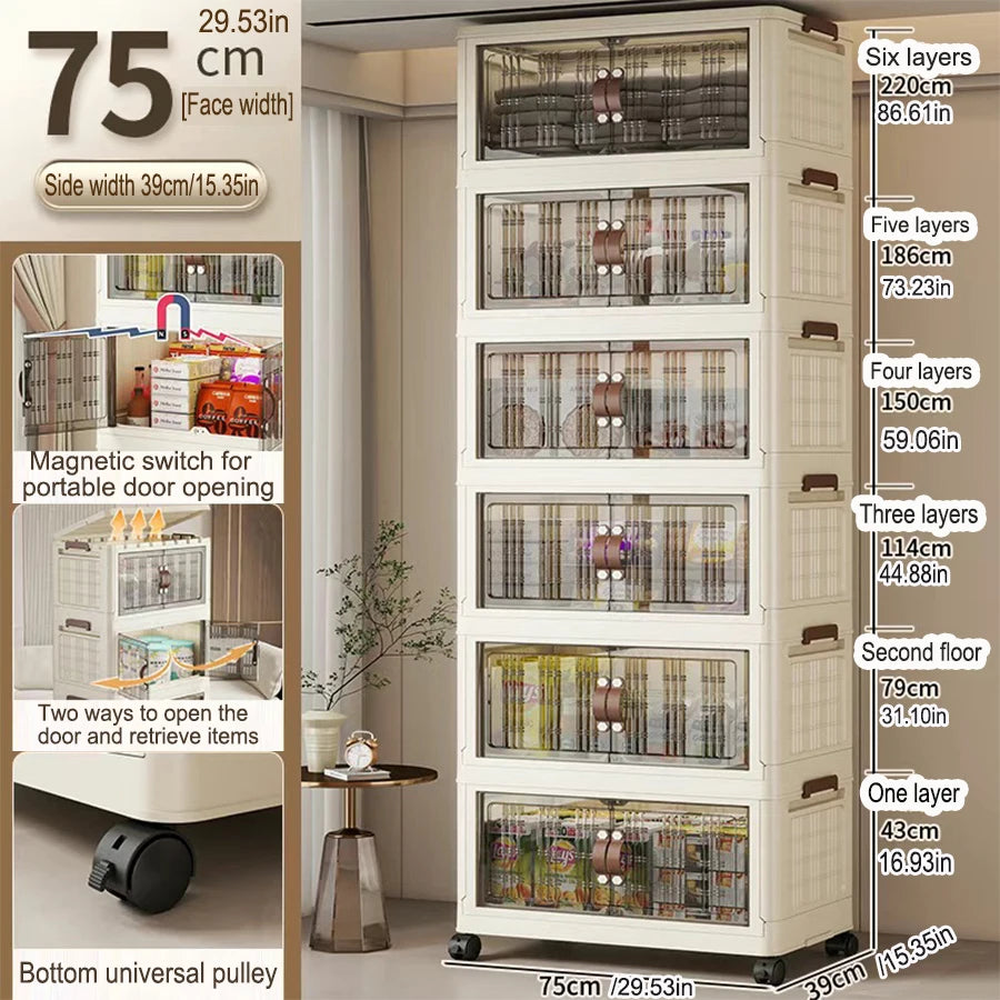 Armoire de rangement de rangement à pliage multifonction de grande capacité Organisateur de placard à poussière Boîtes de rangement faciles à installer