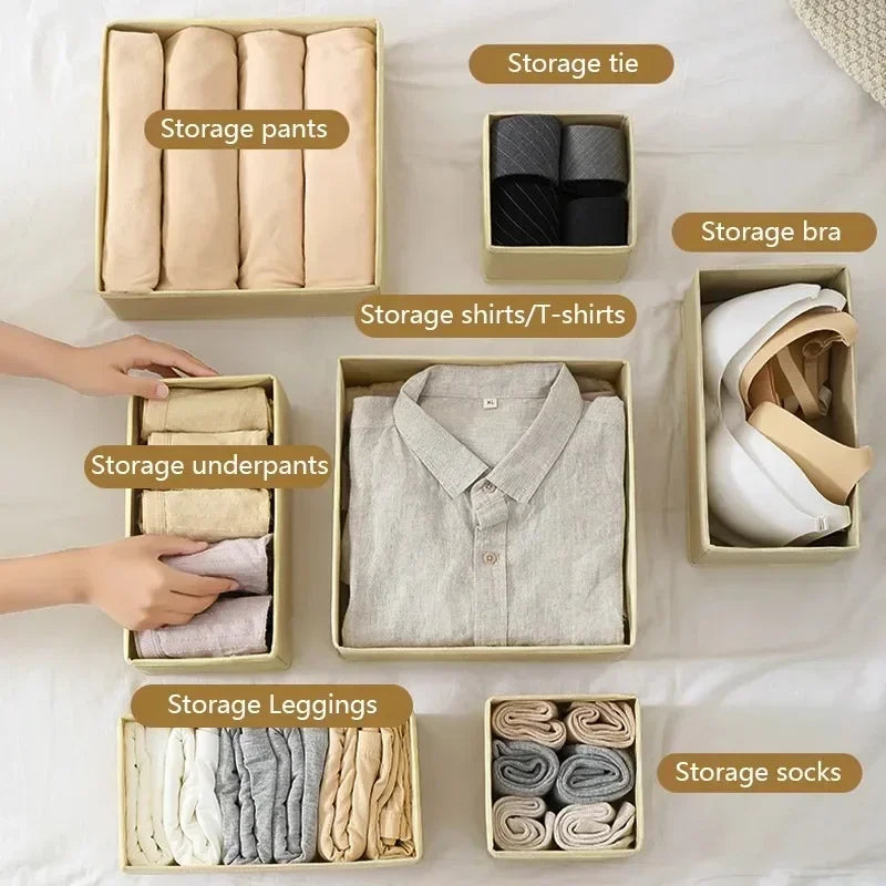 Foldable Lingerie Organizer Bra Underwear Socks Drawer Closet Storage Box Space Saving Easy Assembly