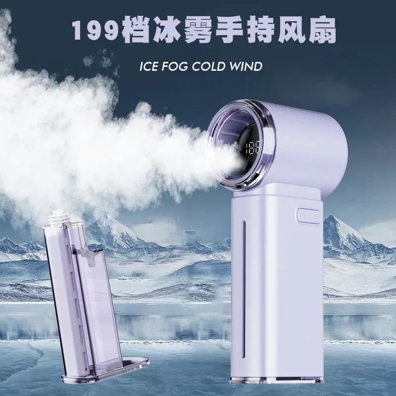 GF04 Handheld Fan 2025 New Humidifier Portable Air Cooler USB Rechargeable Mini Cooling Device For Home Office Outdoor HyperChil