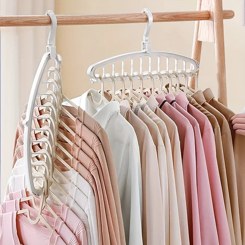 Pliage de vêtements multi-trous cintre non glissée rack de stockage espace sauvegarde de vêtements de vêtements organisateurs pour le pantalon de jean armoire écharpe