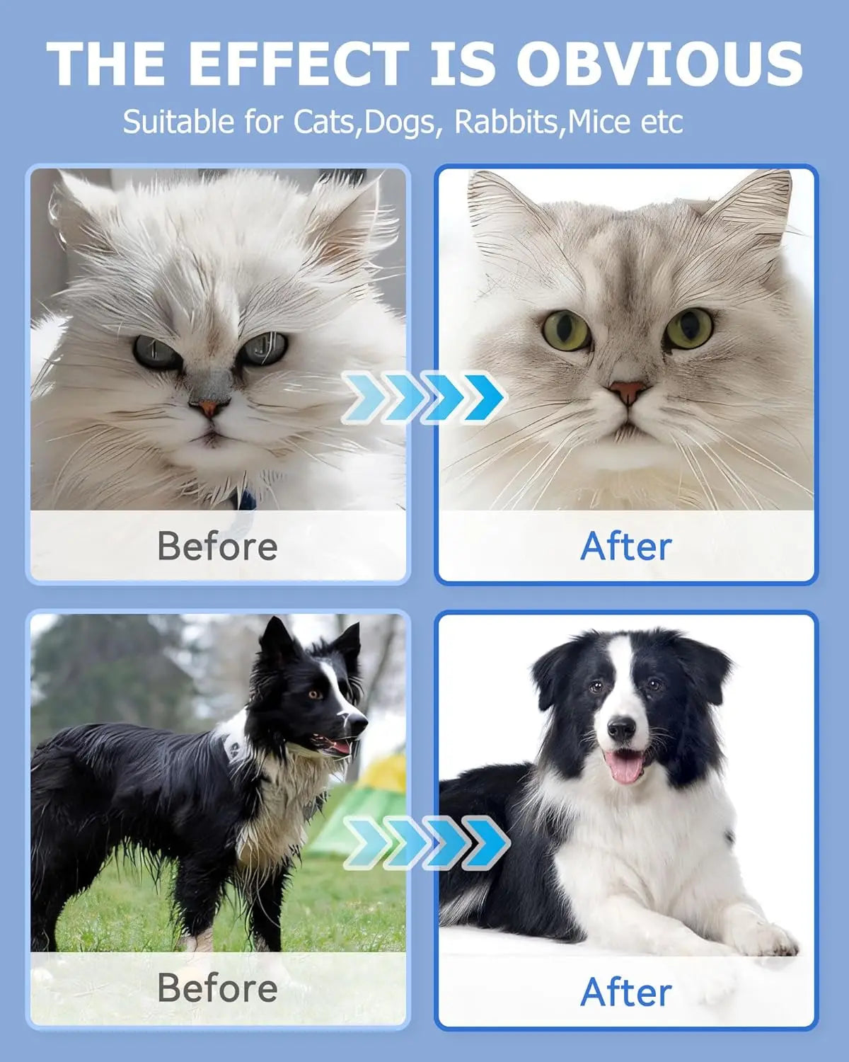 Glants de lingettes de nettoyage pour chien et chat, lingettes de baignade pour animaux