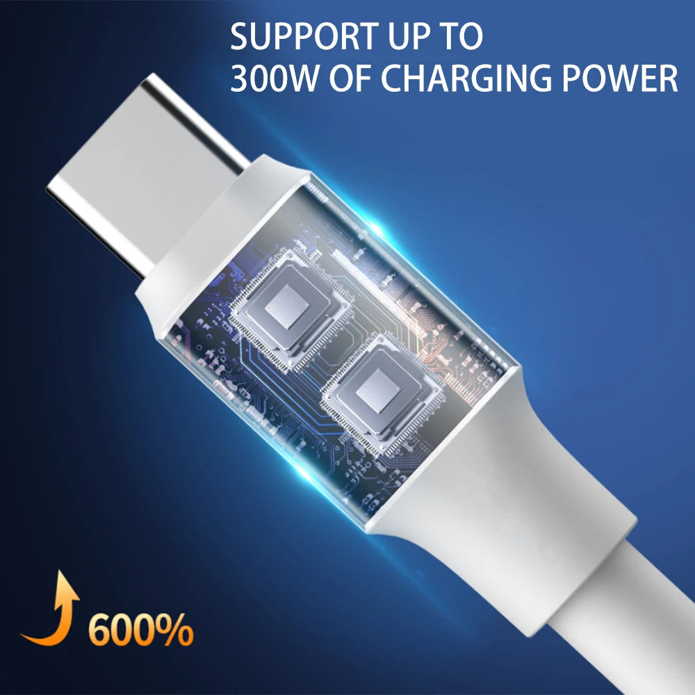 Câble robuste de type C épais 300W Ligne de données USB CHELER USB C CHARGE POUR Android Samsung Xiaomi Huawei Type-C fil
