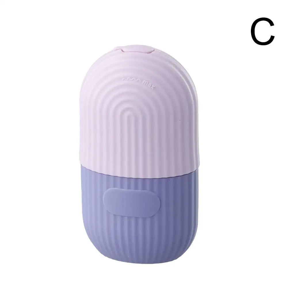 Plateaux en silicone beauté soulevant le visage de boule de glace contournant la peau oculaire
