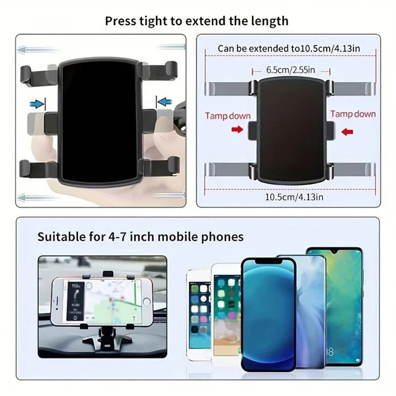 Téléphone mobile Xiaomi Car STROYAGE 360 DEGRIE CLIP CLIP Easy Mount Stand Multifonctionnel Toard Clip Clip Prise en charge pour Android iOS