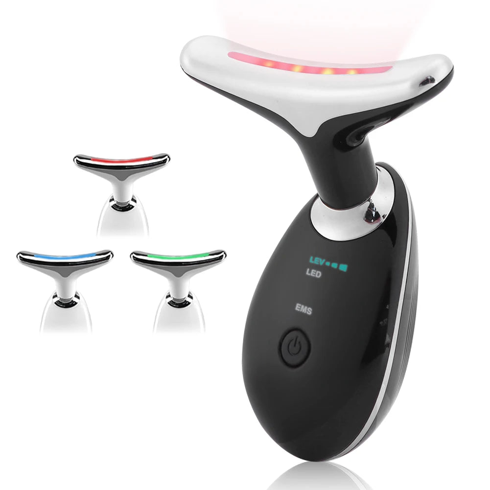Neck Beauty Device 3/7 modes légers de la peau serrage et outil de levage Masseur de visage électrique portable pour les soins de la peau