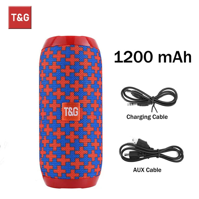 Haut-parleur Bluetooth T&G TG117 TWS Portable Boîte de son imperméable haut-parleur en plein air en extérieur en plein air enjambé les haut-parleurs de surround Poutenir la radio FM TF