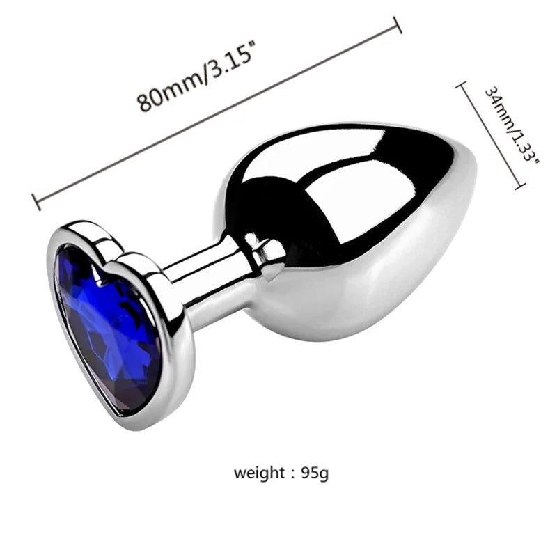 S/m/l plug anal métal toys sexe adulte pour femmes hommes cristales érotiques stimulateur de bouche de cul masseur de la prostate bien