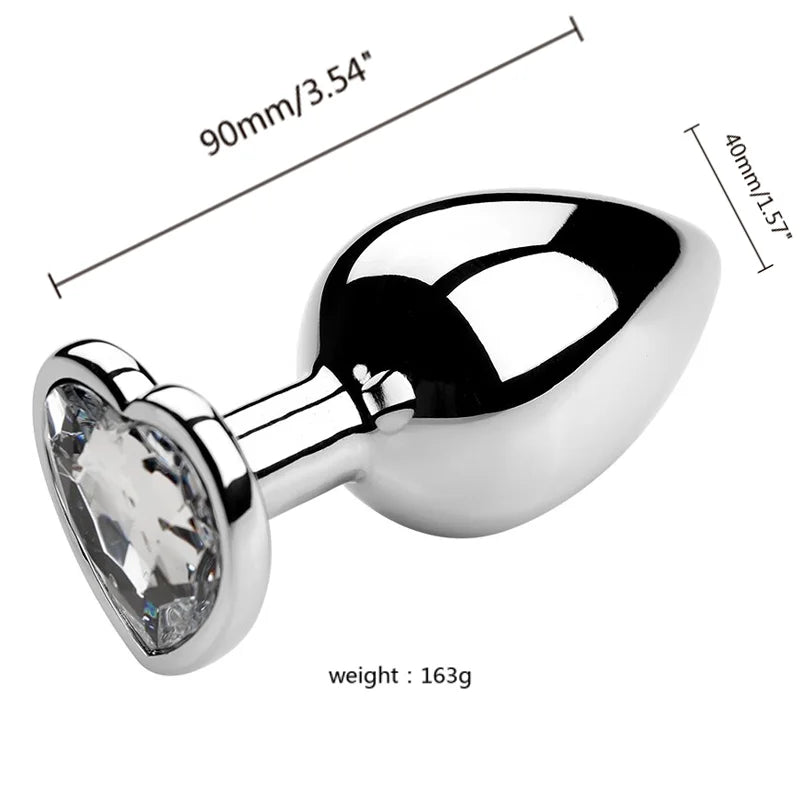 S/m/l plug anal métal toys sexe adulte pour femmes hommes cristales érotiques stimulateur de bouche de cul masseur de la prostate bien