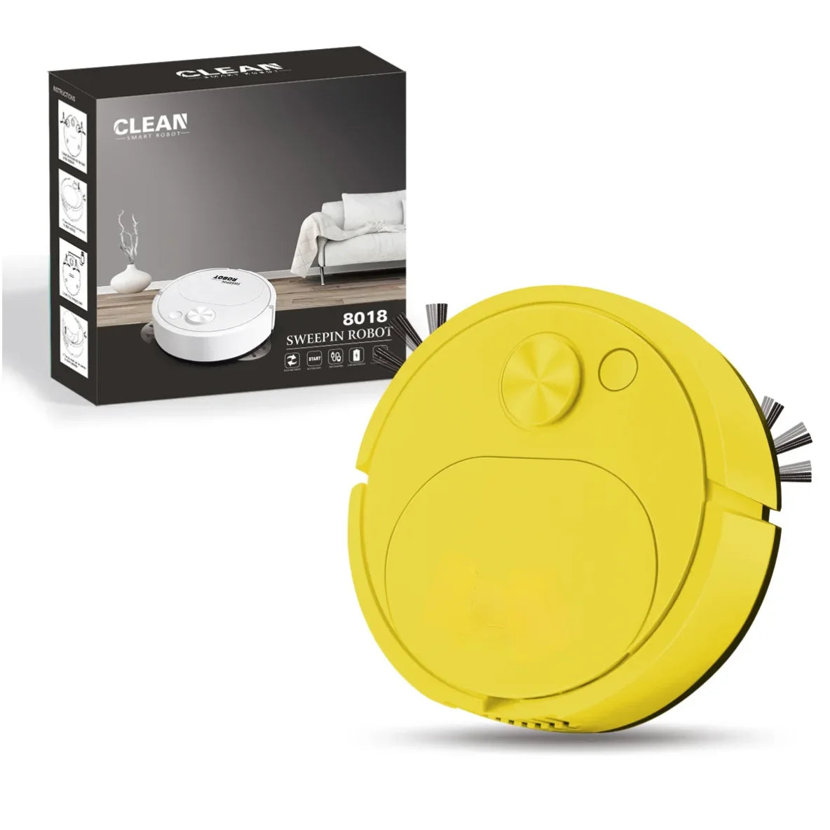 NOUVEAU ROBOT USB ROBOT DU ROBOT DU VACHEUR DE 3 IN 1 SMART WIRESS 1500PA DROGGING NETTOYER STAYER PLANG pour le bureau à domicile