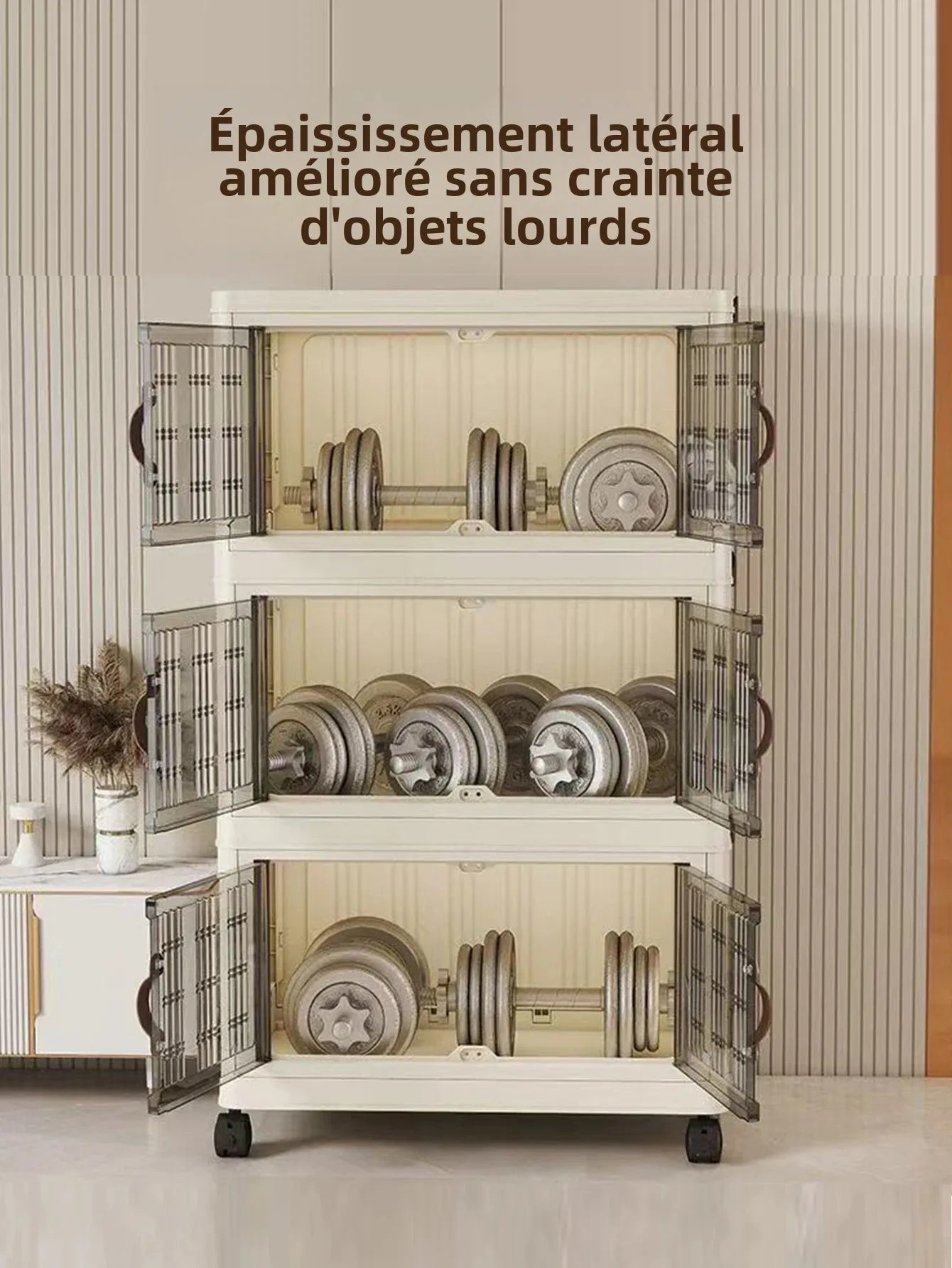 Armoire de rangement de rangement à pliage multifonction de grande capacité Organisateur de placard à poussière Boîtes de rangement faciles à installer