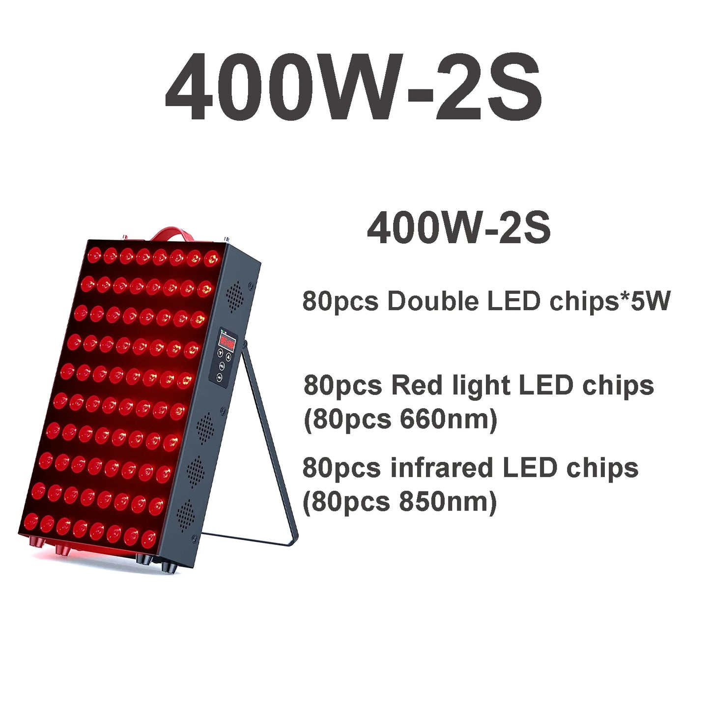 Panneau de thérapie rouge à double puce lampe 630 nm 660 nm près de la thérapie infrarouge Lumière 810 nm 850 nm Dispositifs de beauté LED pour le visage et le corps