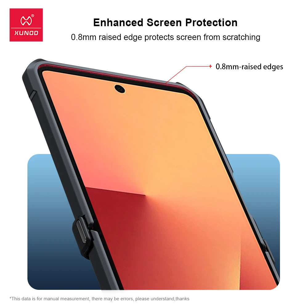 Xundd pour Samsung Z Flip 7 Case Galaxy Z Flip 3 4 5 6 Boîte d'amortisseur Airbag Airbag Couverture transparente en verre pour 갤럭시 Z 플립 7