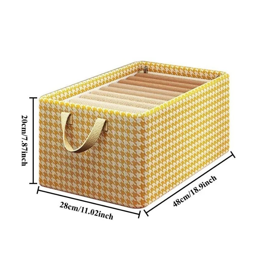 Organisateur de placard empilable avec boîte de rangement en tissu de poignée sur des paniers à cadre en acier Conteneurs pour l'organisation à domicile