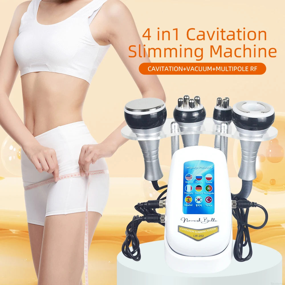 3/4-en-1 40k Corps minceur Masseur de cavitation Machine de dispositif multifonctionnel Face Body Resserrer le salon de beauté soulevant
