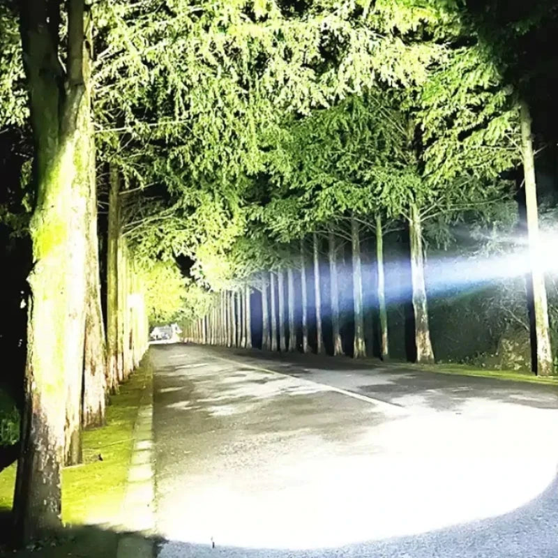 Lampe de poche laser blanche à haute puissance de 800 W avec des bandes lumineuses 3500 mètres à longue portée de type C USB rechargeable lampe à camping zoomable