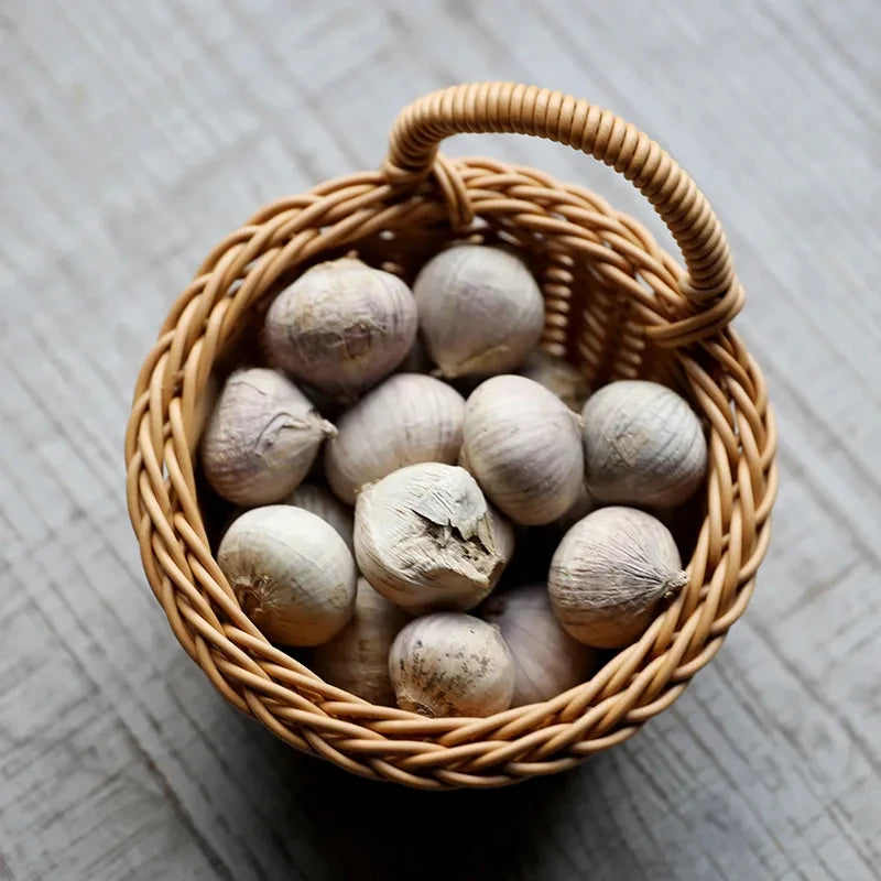 Wall-mounted Vegetable Basket Fruit and Sundry Basket Natural Wicker Weave Storage Basket Kitchen Storage Home Decoration