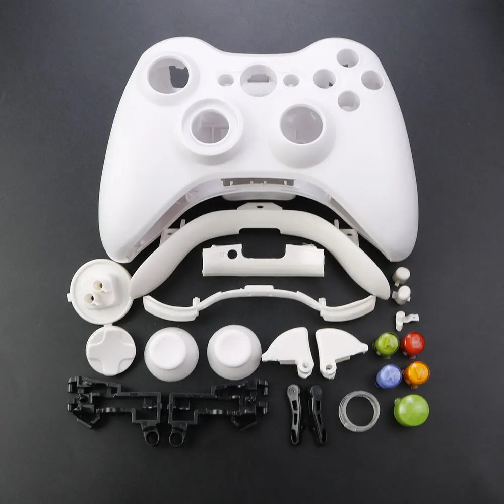 JCD For XBOX 360 Wireless Controller Full Case Gamepad Housing Shell Cover with Buttons Kits Analog Stick Bumper Accessories