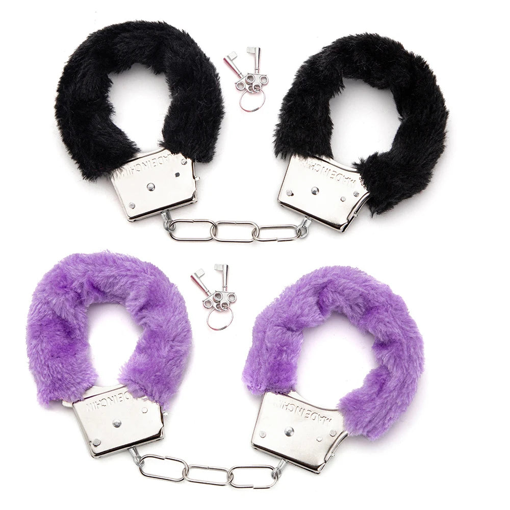 Accessoires érotiques Toys sexuels 2pc BDSM Bondage menottes pour les contraintes sexuelles Cuffs Fetish Adult Couples Games Produits sexuels