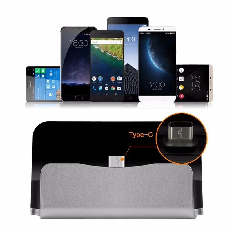Usb C Dock Station Type C Charging Stand for Huawei P40 P50Pro Samsung Galaxy S10 S20 S21 Plus Xiaomi Phone Docking Usbc Charger