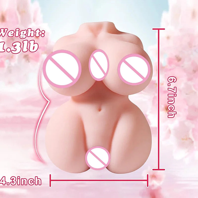 Nouvelle poitrine Pussy Dolls Men Sel-Sex Masturbation Doll Tabinet Vagina Clitoris Hip Pinis Exercice Oral Sexe érotique Adulte Toys 18+