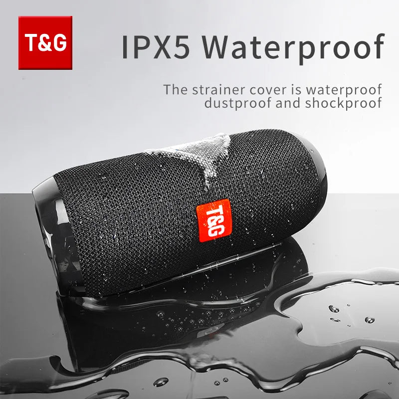 Haut-parleur Bluetooth T&G TG117 TWS Portable Boîte de son imperméable haut-parleur en plein air en extérieur en plein air enjambé les haut-parleurs de surround Poutenir la radio FM TF