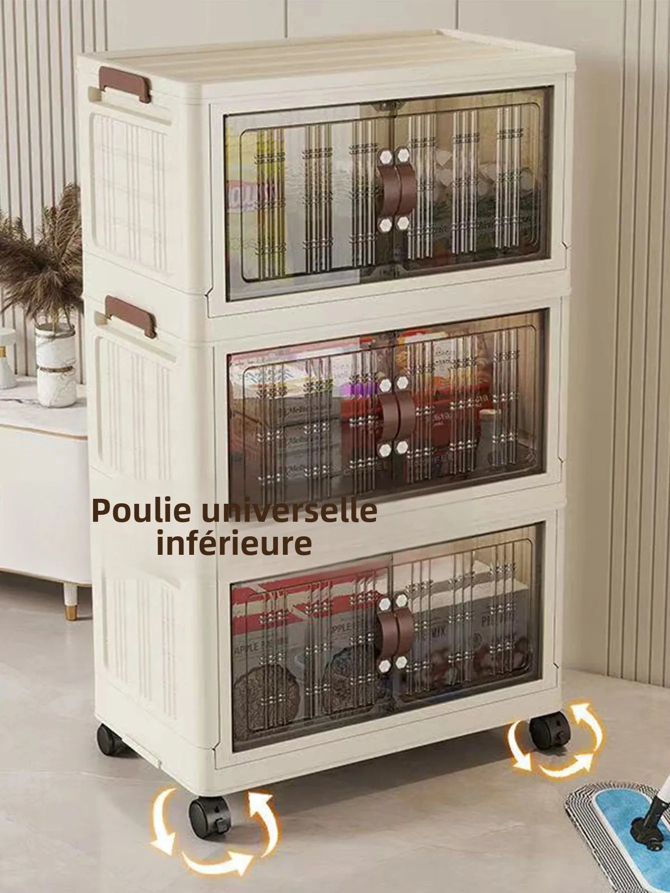 Armoire de rangement de rangement à pliage multifonction de grande capacité Organisateur de placard à poussière Boîtes de rangement faciles à installer