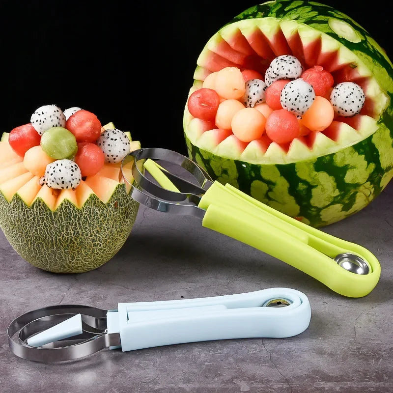 Melon Scoops Fruit Cutting Tool Watermelon Couteau tranche différents ustensiles de cuisine innovants Accessoires Impossibles utiles pour la maison