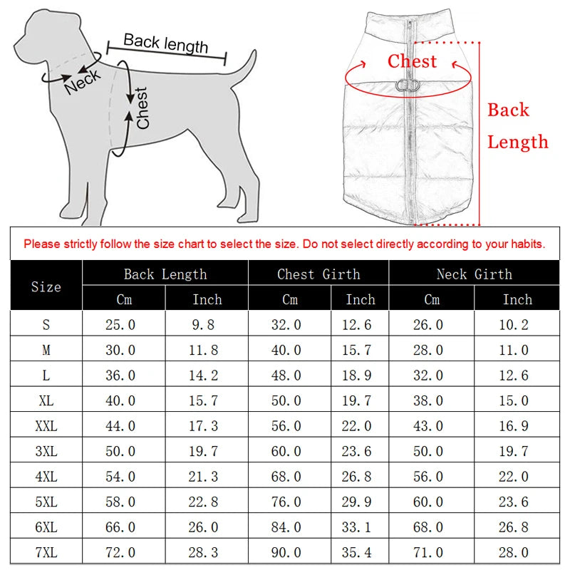 Vestes de gros chien pour animaux de compagnie chauds hiver