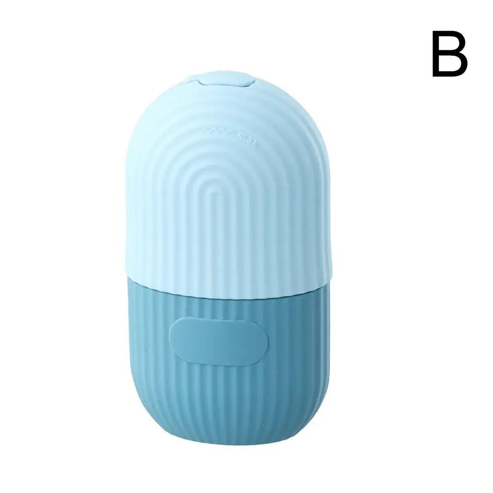 Plateaux en silicone beauté soulevant le visage de boule de glace contournant la peau oculaire