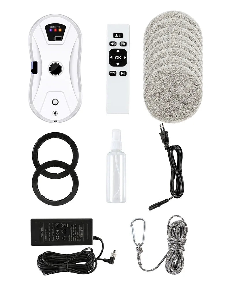 Diviser la fenêtre de pulvérisation automatique de la maison blanche/noire Nettoyage Robot Intelligent Wipe Single Spray Spray High-Hise Large Area Fenêtre