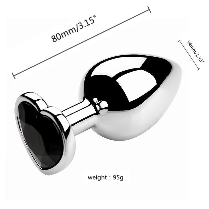 S/m/l plug anal métal toys sexe adulte pour femmes hommes cristales érotiques stimulateur de bouche de cul masseur de la prostate bien