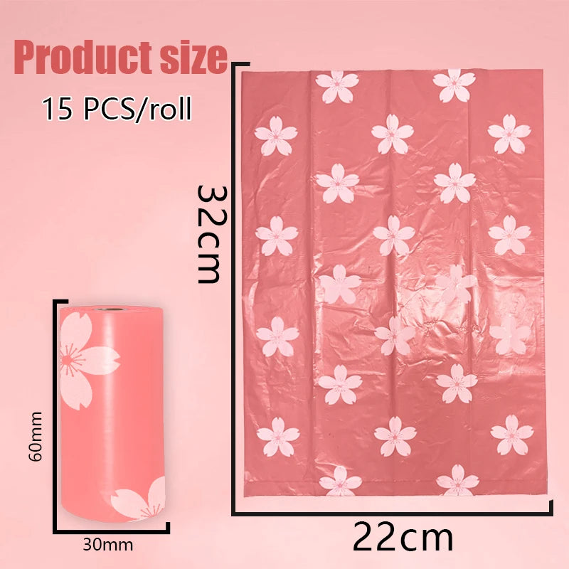 EPI Sac de merde de chien dégradable épaissis à parfum floral Sac de merde pour animaux