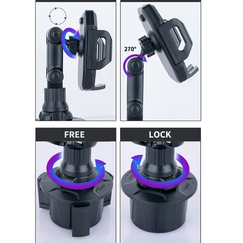 Angle réglable 5W Cup de voiture USB Solder de chargeur sans fil de téléphone mobile support support de berce