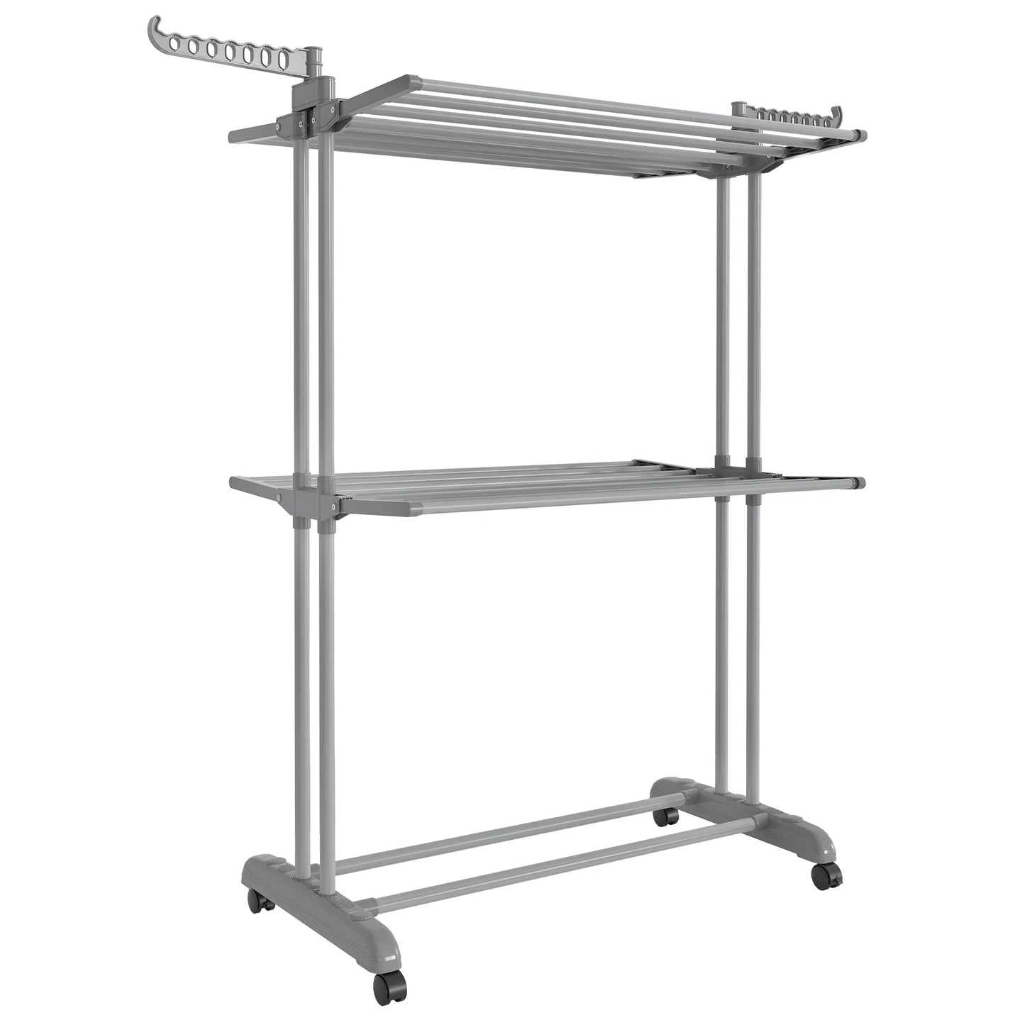 Rack de séchage de vêtements, pliable, 63,5 x 128 x 148 cm, grande capacité, utilisation intérieure et extérieure, gris Dove