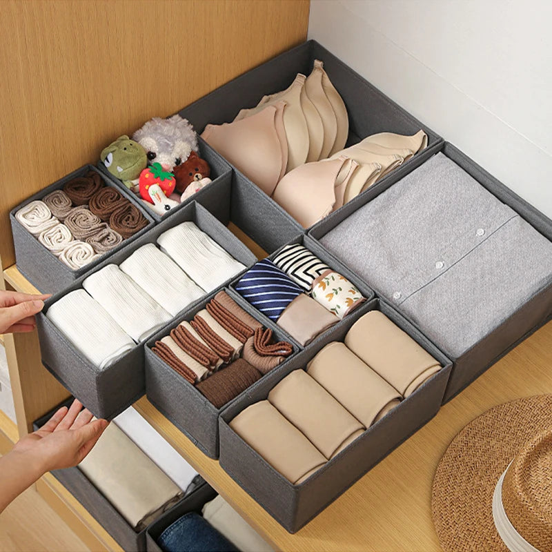 1pc Fabric Underwear Storage Box Drawer Organizers For Closet Organization And Storage Of Socks Underwear Ties And More Cabinet