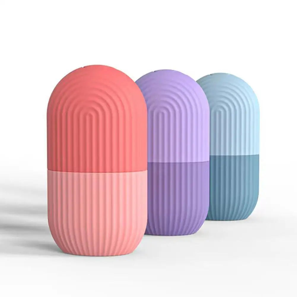 Plateaux en silicone beauté soulevant le visage de boule de glace contournant la peau oculaire