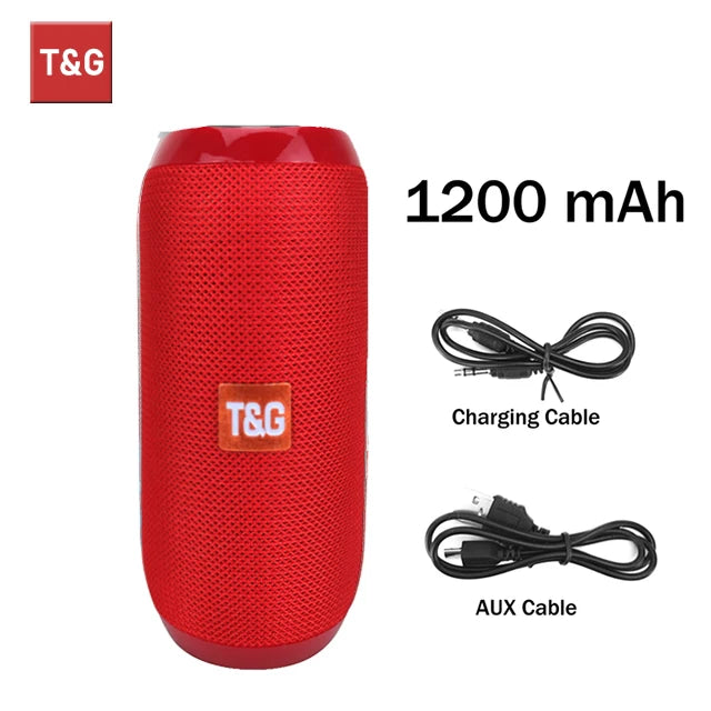Haut-parleur Bluetooth T&G TG117 TWS Portable Boîte de son imperméable haut-parleur en plein air en extérieur en plein air enjambé les haut-parleurs de surround Poutenir la radio FM TF