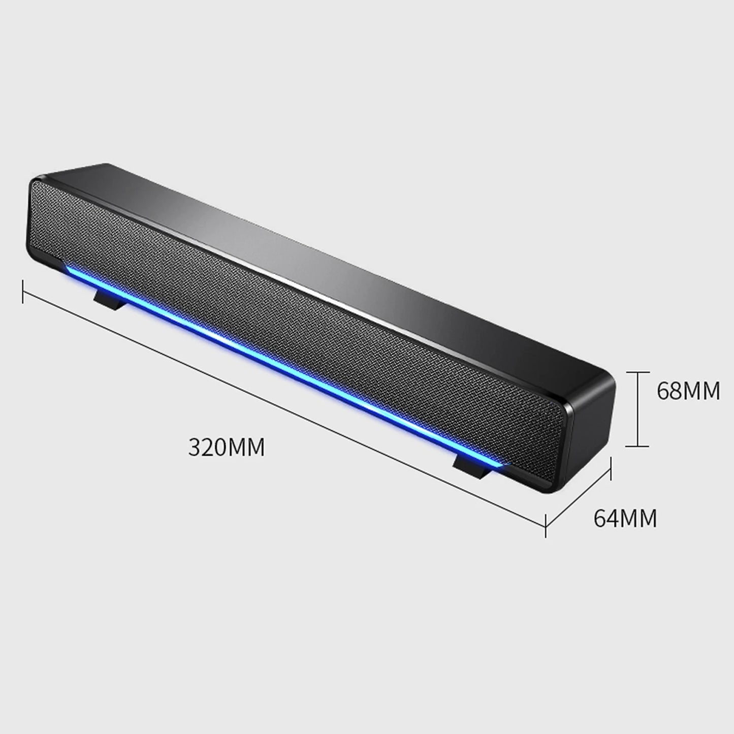 Bar de haut-parleur de haut-parleur câblé USB Stéréo Subwoofer Power Music Player Bass Bass Surround Boîte audio 3.5 mm Entrée pour ordinateur portable PC