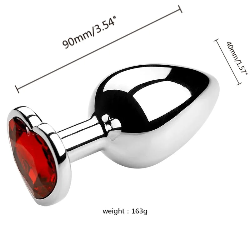 S/m/l plug anal métal toys sexe adulte pour femmes hommes cristales érotiques stimulateur de bouche de cul masseur de la prostate bien